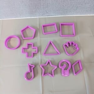 Bread Molds Cookie Cutters 11 piece lot set Learning Shapes Plastic Easy Clean